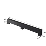 Конвектор напольный Royal Thermo STEP-180/130/2100-3-N-BL-LG-BL 2
