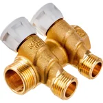 Коллектор сантехнический Giacomini с вентилями 3/4" x 1/2" /2, R585CY072 2