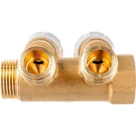 Коллектор сантехнический Giacomini с вентилями 3/4" x 1/2" /2, R585CY072 3