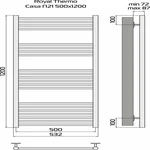 Полотенцесушитель Royal Thermo Casa П21 500х1200 черный 8