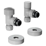 Набор термостатический угловой Royal Thermo Design Pro 15мм М30х1,5 (Белый) 1