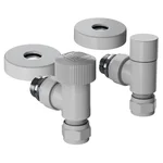 Набор термостатический угловой Royal Thermo Design Pro 15мм М30х1,5 (Белый) 2