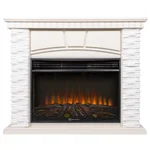 Портал Firelight Porto 30 камень белый, шпон беленый дуб 3