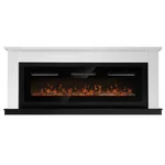 Каминокомплект: Очаг Electrolux Infinity EFP/P-1600ULS N, портал Canto Long белый, черный 2