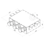 Коллектор PROVENT металлический на 6 выходов KV 125/75x6 6