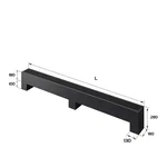 Конвектор напольный Royal Thermo STEP-180/180/2700-3-N-BL-LG-BL 2