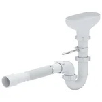 Сифон для мойки гофрированный АНИ пласт 1 1/2"x40 с гофрой 40х40/50 с разрывом струи DR0115 1