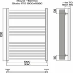 Полотенцесушитель Royal Thermo Stato П15 500х1000 белый 4