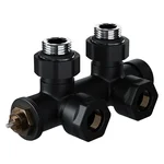 Узел нижнего подключения термостатический угловой Royal Thermo Design Pro 15мм М30х1,5 (Черный) 3