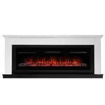 Каминокомплект:Очаг Electrolux Infinity EFP/P-1600ULS, портал Canto Long белый, черный 2