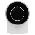 Отвод коаксиальный промежуточный Royal Thermo 60/100, 90 гр. M/M, подкл. через хомут 4