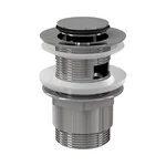 Водослив AlcaPlast для умывальника click/clack 5/4", цельномет. с большой заглушкой A390 1