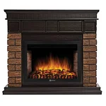 Каминокомплект:Очаг Electrolux EFP/P-3320RLS, портал Bricks Wood 30 камень темный, шпон венге 1