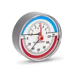 Термоманометр VARMEGA аксиальный 80 мм, 6 бар, 120гр.С, 1/2", с отсекающим клапаном, VMMT06-800604 2