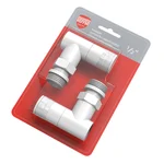 Набор дизайн-вентилей Royal Thermo PIANO, угловой (белый) 1/2" 1