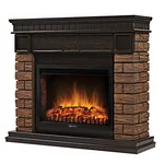 Портал Firelight Bricks Wood 25 камень темный, шпон венге 1