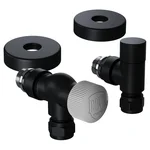 Набор термостатический осевой Royal Thermo Design Pro 15мм М30х1,5 (Черный) 2