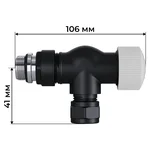Набор термостатический осевой Royal Thermo Design Pro 15мм М30х1,5 (Черный) 4