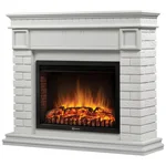 Портал Firelight Bricks 25 камень белый, белая эмаль 1