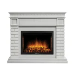 Портал Firelight Bricks 25 камень белый, белая эмаль 2
