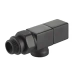 Набор дизайн-вентилей Royal Thermo CUBE, осевой (черный) 1/2" 3