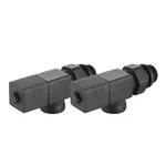 Набор дизайн-вентилей Royal Thermo CUBE, осевой (черный) 1/2" 6