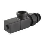 Набор дизайн-вентилей Royal Thermo CUBE, осевой (черный) 1/2" 7