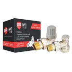 Набор термостатический для радиатора угловой ROYAL THERMO 3/4" Click 2