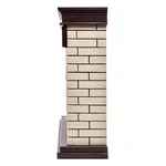 Каминокомплект: Очаг Electrolux EFP/P-2520LS N, портал Bricks 25 камень бежевый, шпон темный дуб 3