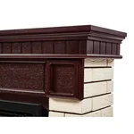 Каминокомплект: Очаг Electrolux EFP/P-2520LS N, портал Bricks 25 камень бежевый, шпон темный дуб 4