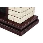 Каминокомплект: Очаг Electrolux EFP/P-2520LS N, портал Bricks 25 камень бежевый, шпон темный дуб 6