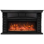 Каминокомплект: Очаг Royal Thermo Aurora RTFP/P-AR40LS, портал Porto 40 камень черный шпон венге 2