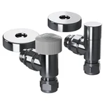Набор термостатический угловой Royal Thermo Design Pro 15мм М30х1,5 (Хром) 2