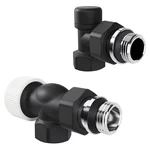 Набор термостатический осевой Royal Thermo Design 1/2"М30х1,5 (Черный) 1