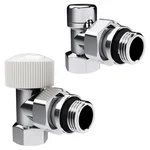 Набор термостатический угловой Royal Thermo Design 1/2"М30х1,5 (Хром) 1