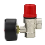 Клапан предохранительный VARMEGA мембранный VM16614 ВР-ВР, 1/2", 3 бар, с манометром 2