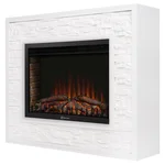 Портал Firelight Loft 30 камень белый, белая эмаль 1