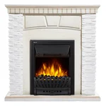 Каминокомплект:Очаг Electrolux EFP/P-1020LS с порталом Porto Classic камень белый, шпон беленый дуб 1