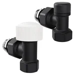 Набор термостатический угловой Royal Thermo Design 1/2"М30х1,5 (Черный) 2