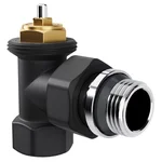 Набор термостатический угловой Royal Thermo Design 1/2"М30х1,5 (Черный) 3