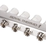 Коллектор Royal Thermo нерж. в сборе универсальный 1" ВР-3/4" НР с автомат. воздухоотвод-ми 6 вых. 7