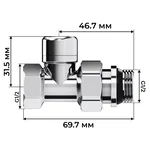Набор термостатический прямой Royal Thermo Design 1/2"М30х1,5 (Хром) 6