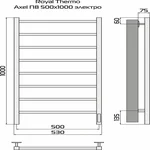 Полотенцесушитель Royal Thermo Axel П8 500х1000 электро (встроен. диммер) белый 4