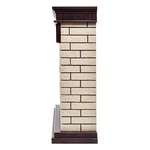 Каминокомплект: Биокамин Firelight BFP/P-2520, портал Bricks 25 камень бежевый, шпон темный дуб 3