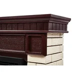 Каминокомплект: Биокамин Firelight BFP/P-2520, портал Bricks 25 камень бежевый, шпон темный дуб 4