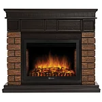 Портал Firelight Bricks Wood 25 камень коричневый, шпон темный дуб 2