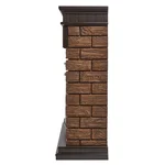 Портал Firelight Bricks Wood 25 камень коричневый, шпон темный дуб 3