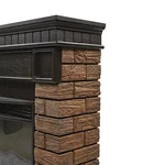 Портал Firelight Bricks Wood 25 камень коричневый, шпон темный дуб 4