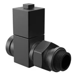 Набор дизайн-вентилей Royal Thermo CUBE, прямой (черный) 1/2" 2