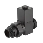 Набор дизайн-вентилей Royal Thermo CUBE, прямой (черный) 1/2" 3